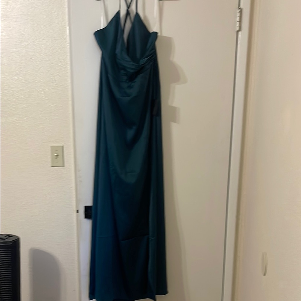 Elegant Teal Evening Gown